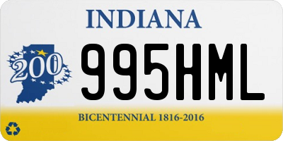 IN license plate 995HML