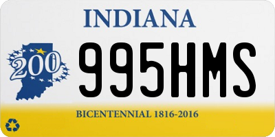 IN license plate 995HMS