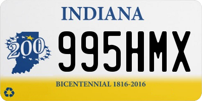 IN license plate 995HMX