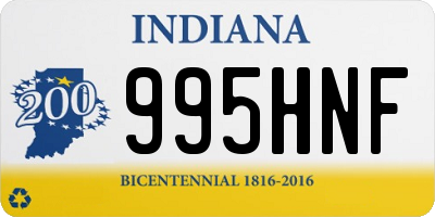 IN license plate 995HNF