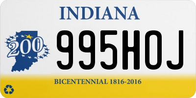 IN license plate 995HOJ