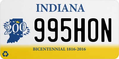 IN license plate 995HON