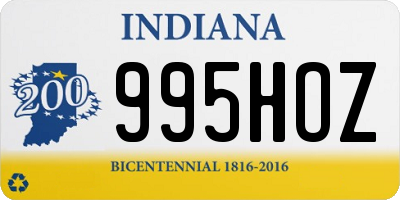 IN license plate 995HOZ