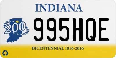 IN license plate 995HQE