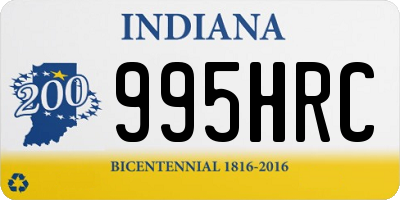 IN license plate 995HRC