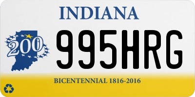 IN license plate 995HRG