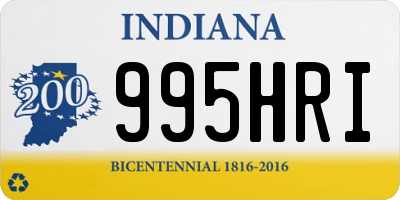 IN license plate 995HRI