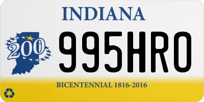 IN license plate 995HRO