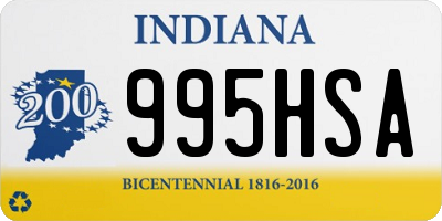 IN license plate 995HSA