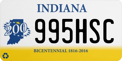 IN license plate 995HSC