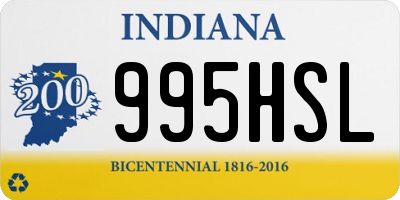 IN license plate 995HSL