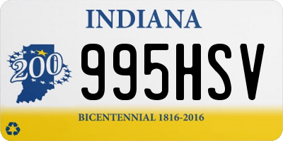 IN license plate 995HSV