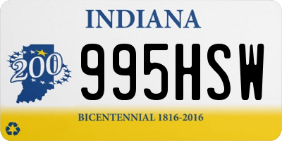 IN license plate 995HSW