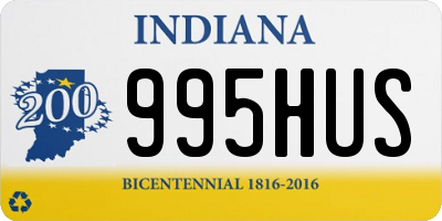 IN license plate 995HUS