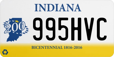 IN license plate 995HVC