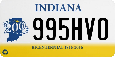 IN license plate 995HVO