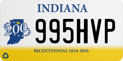 IN license plate 995HVP