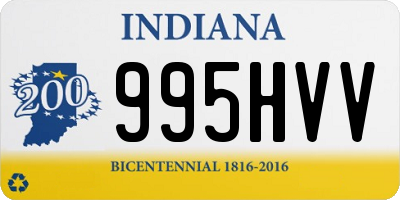 IN license plate 995HVV