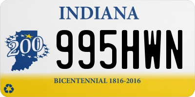 IN license plate 995HWN