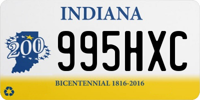 IN license plate 995HXC