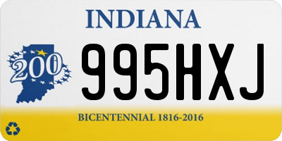 IN license plate 995HXJ