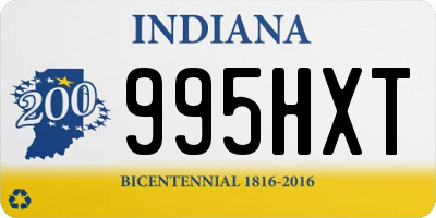 IN license plate 995HXT