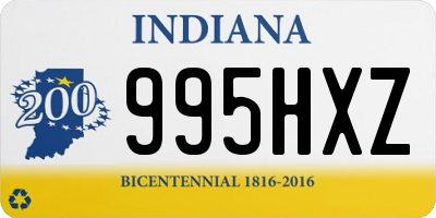 IN license plate 995HXZ