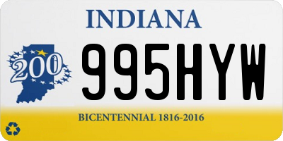 IN license plate 995HYW