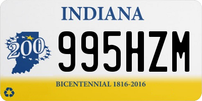 IN license plate 995HZM