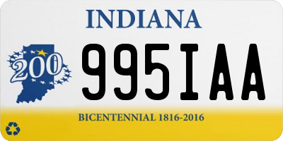 IN license plate 995IAA