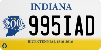 IN license plate 995IAD