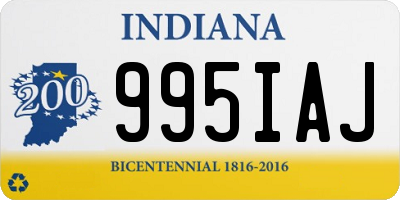 IN license plate 995IAJ