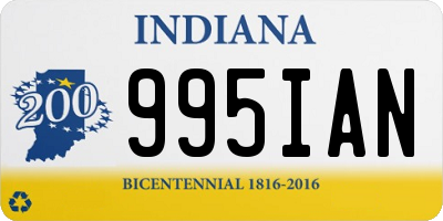 IN license plate 995IAN