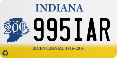 IN license plate 995IAR