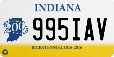 IN license plate 995IAV