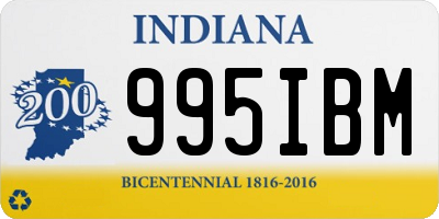 IN license plate 995IBM