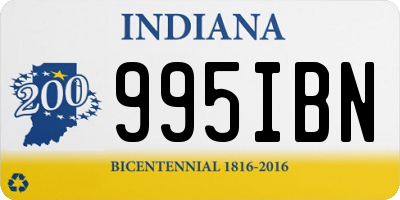 IN license plate 995IBN