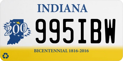 IN license plate 995IBW