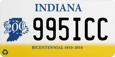 IN license plate 995ICC