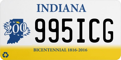 IN license plate 995ICG