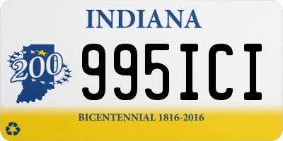 IN license plate 995ICI