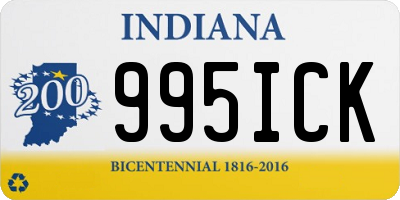 IN license plate 995ICK