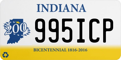 IN license plate 995ICP