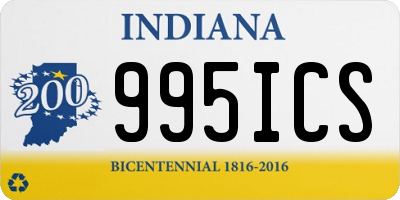 IN license plate 995ICS