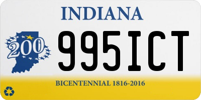 IN license plate 995ICT