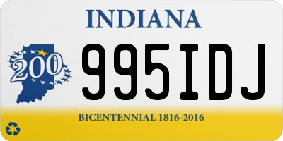 IN license plate 995IDJ