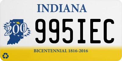 IN license plate 995IEC