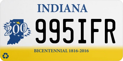 IN license plate 995IFR