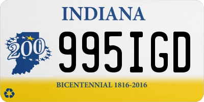 IN license plate 995IGD