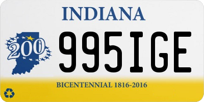 IN license plate 995IGE